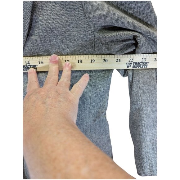 VTG Classic Women's PENDLETON Grey 100% Virgin Wool Blazer Size 10 Made In USA - Picture 4 of 9